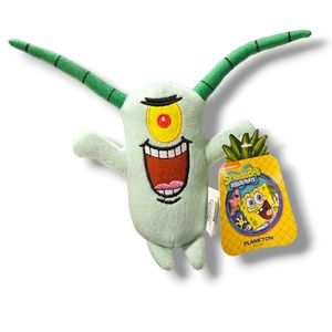 NWT SpongeBob Squarepants PLANKTON 9" Plush Plus POSEABLE ANTENNAE 2016